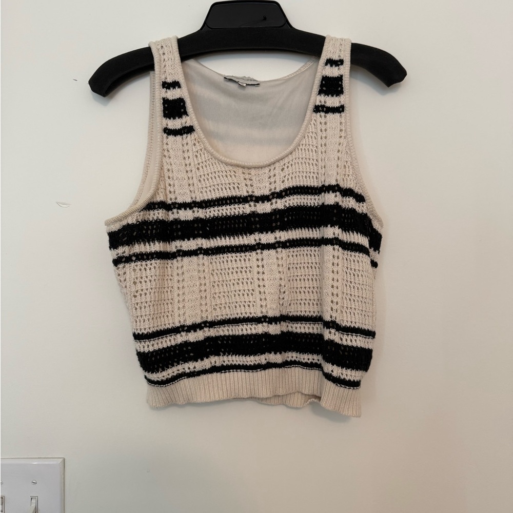 Knitted Stripes Tank Top and Skirt Set